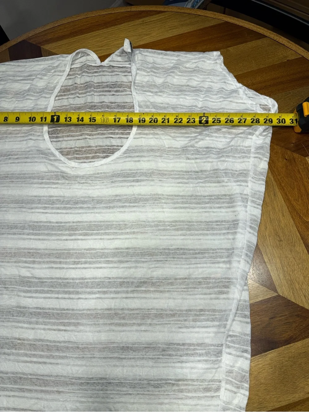 Jordan Taylor White Sheer Striped Swim Coverup FLAWS